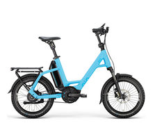 QiO EINSx P-E Compacte Elektrische Fiets 20 inch Ice Blue Matt