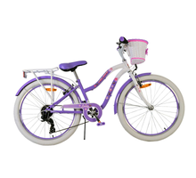 Volare Lovely 7 versnellingen Kinderfiets 24 inch Paars
