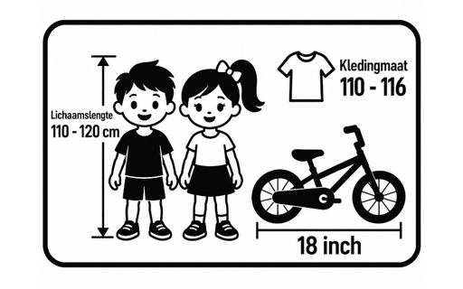 6 - 7 jaar | 18 inch