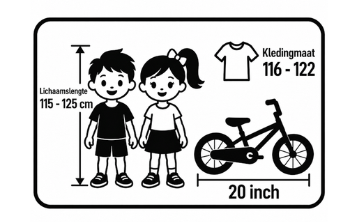 7 - 8 jaar | 20 inch