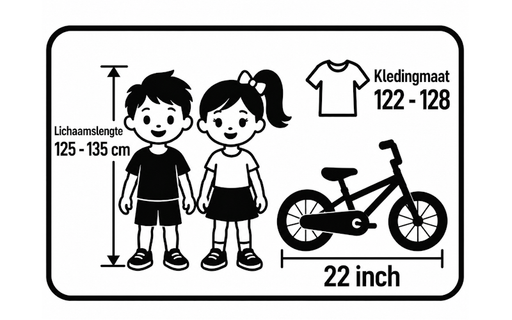 8 - 9 jaar | 22 inch