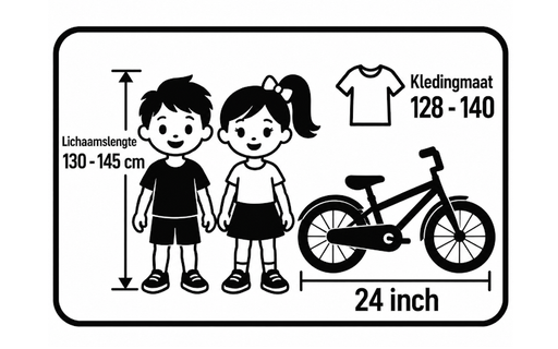 9 - 10 jaar | 24 inch