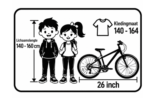 10 - 12 jaar | 26 inch