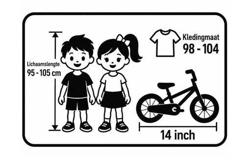 4 - 5 jaar | 14 inch