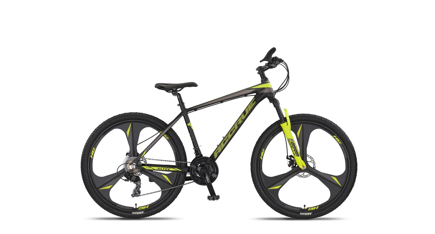 accrue mountainbike Altec Accrue 2D MTB 21 Speed 27,5 inch 45 cm Black Yellow