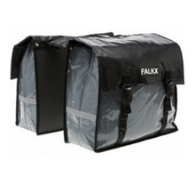 Falkx Tas Dubbel Bisonyl Fietstas 45L Grijs Zwart