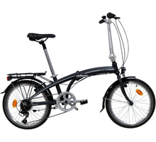Orus Crivit Folding 7 Speed Vouwfiets 20 Inch Mat Zwart