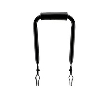 Simson bagagedrager rugsteun 14cm Zwart met vinyl rugkussen