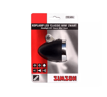 Simson batterij voorvork koplamp Classic Mini zwart