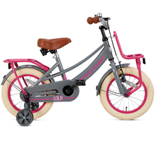 Supersuper Lola Meisjesfiets 14 inch Grijs Roze