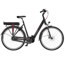 Vyber Ride E1 Elektrische Fiets Dames 28 inch 57 cm Night Black Red