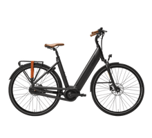 Qwic Inter Plus S Elektrische Fiets Jet Black / Light Brown