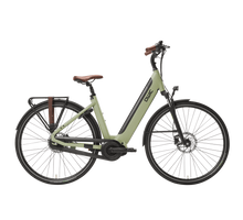 Qwic Inter Plus S Elektrische Fiets Khaki Green / Dark Brown