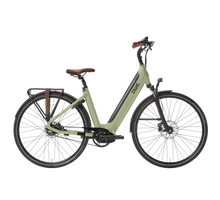 Qwic Inter Tour XL Elektrische Fiets Khaki Green / Dark Brown